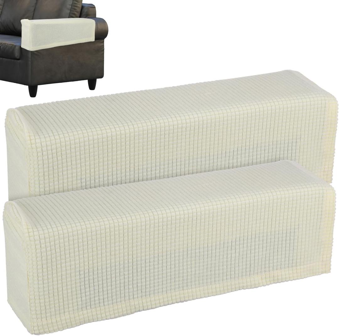 Cabilock Sofa Armrest Cover 2-Pack Universal Elastic Protective Slipcover 16.93X7.87X6.69 Inch Stretch Armrest Towels for Couch Chair Home Office