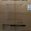 30"-62.5" Extra Wide Baby Gate for Doorways/Hallways,Pressure-Mounted Dog Gate Indoor for Stairs, Auto Close Pet Door for Child/pet Proof Safety, No Need Drilling, White