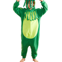 Unisex Kids Onesie Animal Costume Teens Halloween Cosplay Jumpsuit Novelty Christmas Outfit for Girls Boys Green XS