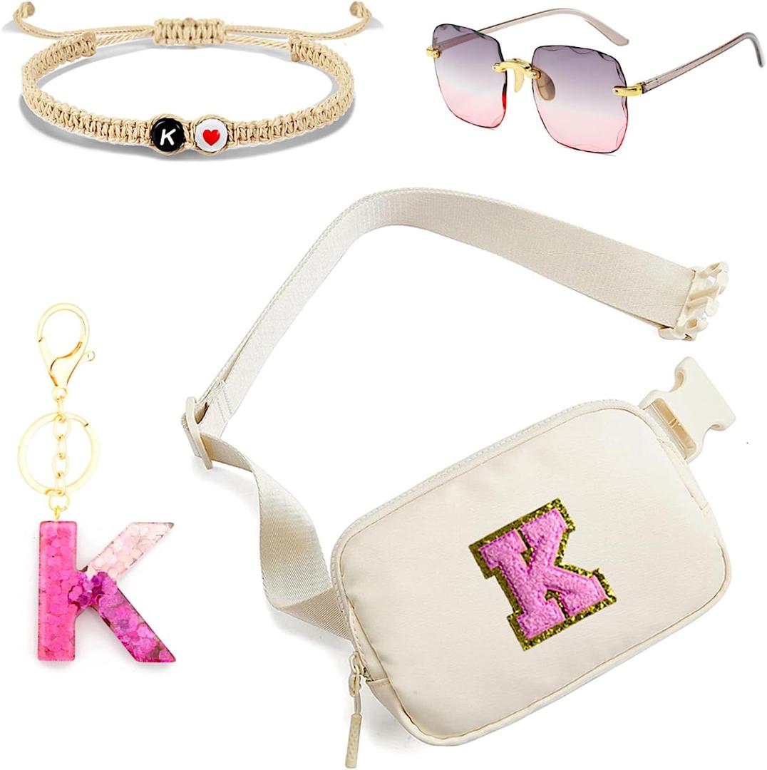 Birthday Gifts for 4 5 6 7 8 9 10 11 12 13 Year Old Girls,Gifts for Teens Kids Daughter Sister Her,Two Way Zipper Crossbody Bag Fanny Pack Belt Bag Cute Trendy Stuff - Cream,K