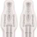 Lurrose 2pcs 3D Nutcracker Mold Nutcracker Cookie Cutter 3D Soldier Mold Christmas Baking s Xmas Candle Table Top Christmas Decor for DIY Cake Puppet