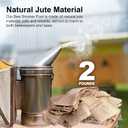 DECOHS 2 Pound Burlap Bee Smoker Fuel Jute Burlap Smoker Fuel for Beekeeping Easy to Light Hive Smoker Fuel, Long Continuous Burn, Produces Light, Cool Smoke
