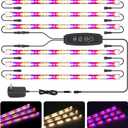 LED Grow Lights Strips for Indoor Plants, 3 Working Modes & 10 Dimmable Levels Plant Lights with Auto Cycle Timer 3/9/12Hrs, 36W Full Spectrum DIY Growing Lamps for Seedings Hydroponics, 6 Strips