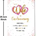 5 x Beixian Anniversary Card for Wife, Funny Wedding Anniversary Cards Gifts for Wife from Husband 8x5.3 Inches, Double Sided