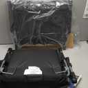 LET'S CAMP Folding Stadium Seat Bleacher Chair with Cup Holder, Mesh Bag and Hide Hooks, Portable Stadium Chair with Back and Cushion (Black Grey - 2 Pcs)