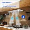 Range Hood Insert 30 inch,Stainless Steel Kitchen Vent Hood 600CFM,Built-in Kitchen Stove Hood w/Front Button Controls and Front LED Lights,Baffle Filters,Ducted/ductless Convertible Duct