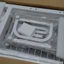 Dish Drying Rack - Over The Sink Dish Drainer Drying Rack with Utensil & Knife Holder, Hooks, Stainless Steel Kitchen Organizers and Storage Solution, 11.8" D x 31.5"~39.0''W x 30" H, White