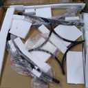 VECELO 5 Piece Dining Table Set for 4, Faux Marble Dinette with Chairs for Kitchen, Breakfast Nook, Small Space, Black