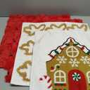 UGASA Christmas Tree Pillow Covers 18x18 Inch Set of 4 Soft Plush Faux Fur Luxury Embroidery Decoration Pillowcases for Couch Sofa Holiday Festivals Winter Xmas Gift, Red & Green