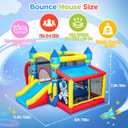 Bounce House for Kids 3-8, Space Adventure 11.5FT × 10FT Inflatable Bouncy Castle, with Slide & Ball Pit & Hoop & Soccer Goal & Blower, 7-in-1 for Indoor Outdoor Backyard Toddlers' Birthday Party