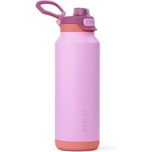 ZULU Powerfill Pro 40oz Stainless Steel Water Bottle with Quick Fill Lid, Triple Walled Vacuum Insulated Metal, Leak Proof Locking Lid, Sip and Chug, Reusable BPA Free, Sherbert