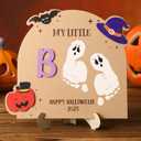 Yousoontic First Halloween Footprint Sign Craft, Welcome Announcement Sign, Halloween Crafts, Shower Keepsake Gift, Trick or Treat Smell My Feet