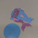 Mermaid Birthday Number Sign Centerpiece for Girls Wooden Mermaid Party Number Table Sign Decoration Supplies for Birthday Anniversary(Number 4)