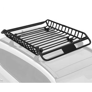 63X43 Inch Car Roof Rack Basket, Rooftop Cargo Carrier, 300LBS Heavy Duty Steel Roof Cargo Carrier with Extension, Universal Roof Rack Carrier Basket for SUV, Truck, Pick Up