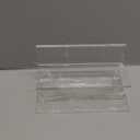 Acrylic Mail Organizer File Sorters for Desk,2-Section Laddered Desktop Vertical Letter Holder,Desk Organizer Workspace Organizer