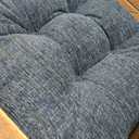 The Gripper Twill Jumbo XL Non-Slip Rocking Chair Cushion Set with Thick Padding, Includes Seat Pad & Back Pillow with Ties for Indoor Living Room Rocker, 17x17 Inches, 2 Piece Set, Sapphire