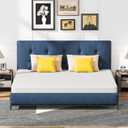 FDW | 6 Inch King Mattress | Medium Firm | Gel Memory Foam Mattress | White | Bed in a Box, CertiPUR-US Certified | Pressure Relief, Cooling Ventilated Foam | Washable Removable Cover