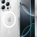 3 x Temdan for iPhone 16 Pro Case Clear, Compatible with Magsafe, Anti-Yellowing, Military-Grade Protection, Shockproof Slim Magnetic Phone Case Cover, Transparent