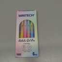 WRITECH Gel Pens Fine Point: Nebula Pen Set 0.7mm Black Ink Retractable 6ct Smooth Writing with Aesthetic Gradient Color Barrel for Journaling Note Taking Silent Click No Smear