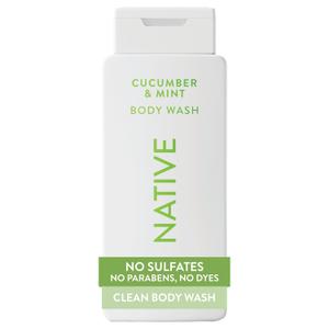 Native Body Wash Contains Naturally Derived Ingredients | For Women & Men, Sulfate, Paraben, & Dye Free Leaving Skin Soft and Hydrated | Cucumber & Mint 18 oz