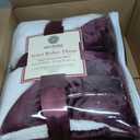 Sherpa Throw Blanket Super Soft Reversible Ultra Luxurious Plush Blanket, 50 x 60 inches, Rich Purple/White