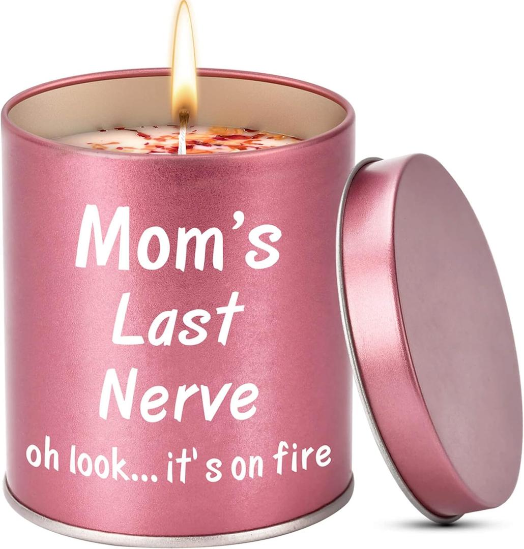 Mothers Day Gifts for Mom Scented Candles - Christmas Stocking Stuffers Presents Mothers Day Birthday Gifts from Daughter Son Great ldeas Funny Unique New Mom Adoptive Mother Gift 9oz Gardenia