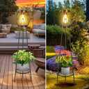 2 Pck Solar Lights Outdoor with Plant Stands, Solar Floor Lamp, Patio Decor for Garden Yard Pathway Driveway Porcha