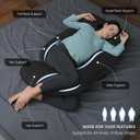 MOON PARK Pregnancy Pillows for Sleeping - U Shaped Full Body Maternity Pillow with Removable Cover - Support for Back, Legs, Belly, Hips - 57 Inch Pregnancy Pillow for Women - Black