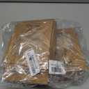 NBEADS 24 Pcs MINI Kraft Paper Bags with Window, 4.7x2.4x6.2 Stand Up MINI Gift Bag With Handles Brown Gift Bag with Clear Window for Candy Cookies Packaging Wedding Christmas Party Store Retail