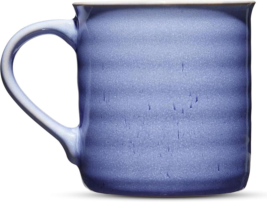 Sheffield Home Ceramic Coffee Mug Set of 1 - Large 18oz Coffee Cups with Handles for Tea, Latte, Hot Chocolate - Reactive Glaze Ceramic Mugs, Microwave & Dishwasher Safe (Blue Egg Speckled)