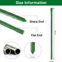FEED GARDEN Garden Stakes 36 Inch 3ft 25 Pack, Sturdy Plant Metal Sticks Support, Plastic Coated Plant Stakes, Tomato Stakes, Beans, Trees