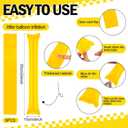 Soulchen 180 Pcs Yellow Team Spirit Accessories Bulk Spirit Day Pep Rally Accessories Sporting Events Party Cheerleading Pom Poms Hand Clappers Thunder Stick Whistle Megaphone