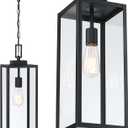 21.5 in Large Size Front Porch Pendant Light Fixture - Outdoor Hanging Light for Patio Entrance Porch Hanging Lantern Exterior Pendant Front Door, E26 Base