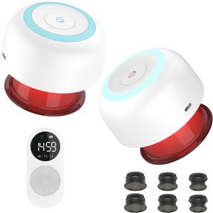 2 Pack Smart Cupping Therapy Massager, 5-in-1 Cupping Therapy Set for Pain Relief, Knots, Aches, Muscle Soreness, Electric Cupping kit for Massage Therapy with Remote Control