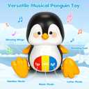 Baby Toys 6-12 Months, Musical Penguins Crawling Infant Toys, Early Learning Toy for Tummy Time with Light & Sound, Birthday Gifts for Babies Newborn Boys Girls 6 7 8 9 10 11 Months 1 Year Old