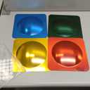 4 Pcs Sensory Wall Mirror Acrylic Bubble Mirror Wall Decoration for Kids Classroom Kindergarten Sensory Room Science Classroom Decompression Space (10 x 10 Inch,Red,Yellow,Green,Blue)