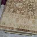 jinchan 2x3 Washable Vintage Floral Rug, Distressed Traditional Entryway Rug, Soft Low-Pile Non-Slip Accent Mat for Indoor Foyer, High-Traffic Kitchen Sink Laundry Room, Taupe