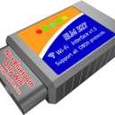 WiFi ELM327 OBD2 Adapter Scanner Reader for iOS iPhone and Android Phones OBD2 to WiFi OBD 2 ELM 327 Adapter Scanner Diagnostic Scan Tools OBDii ELM327 Interface Code Readers for Ford GM Chevy etc