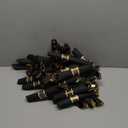 Supernal 60 Pack Gold Silverware, Rolled, Pre Wrapped with Black Napkins, Heavy Duty Plastic Cutlery, Forks and Spoons