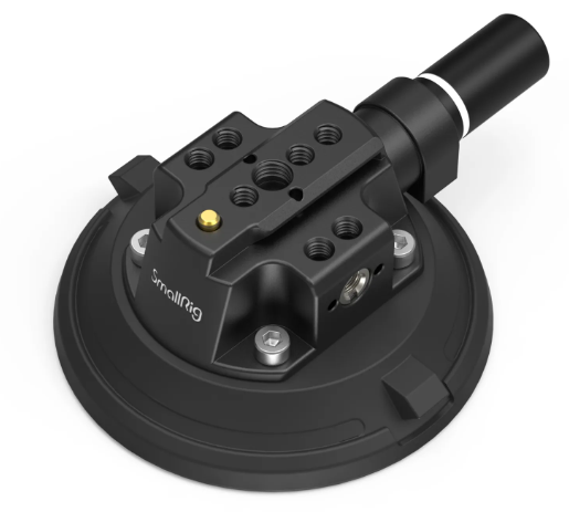 SMALLRIG 4″ Suction Cup Camera Mount, Car Mount for Cameras/Smartphones on Car/Clean and Smooth Surfaces, Max 2kg Load for Speeds up to 80km/h (50mph), Recommend 10kg Load When Stationary - 4122B