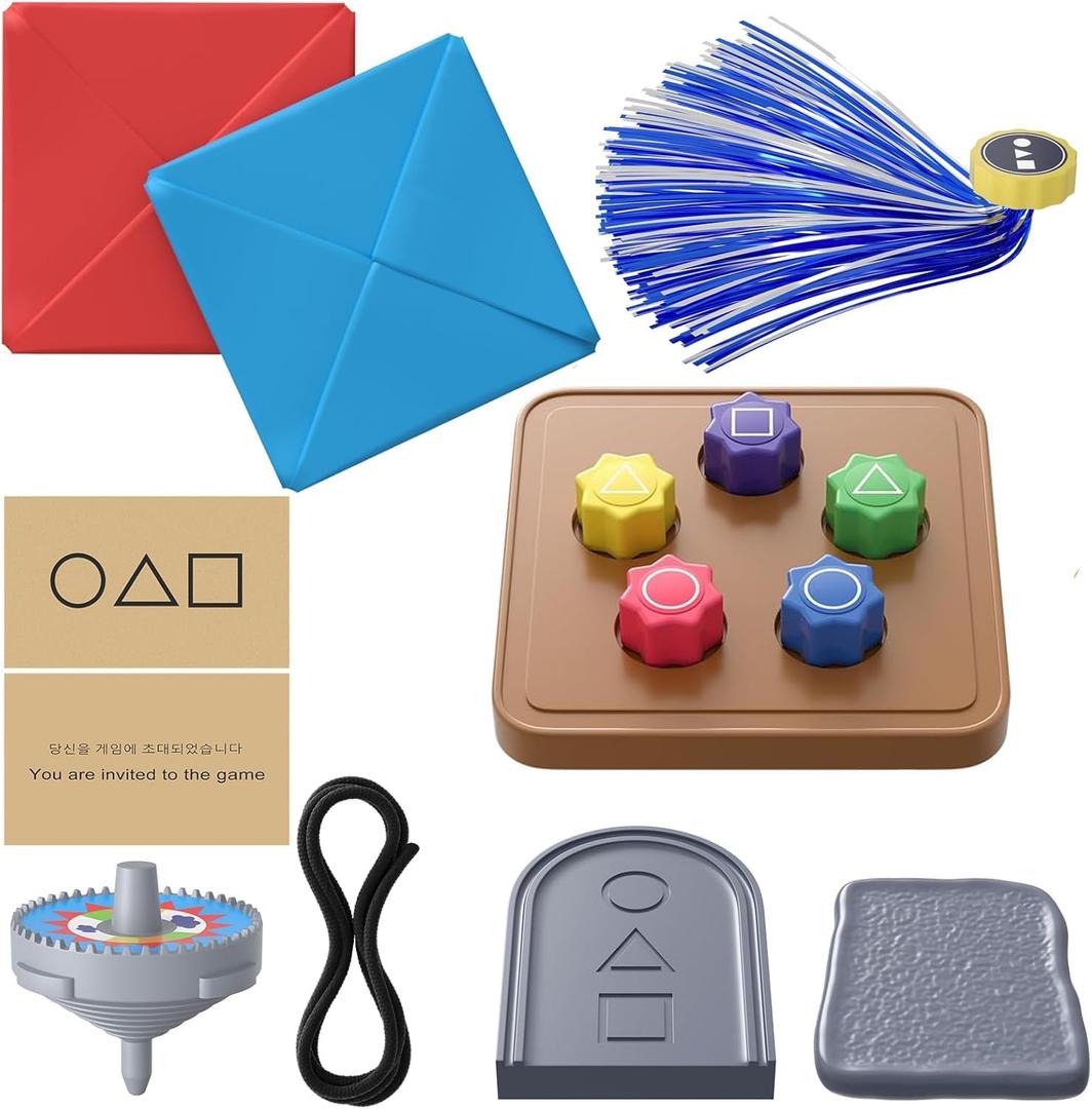 Gonggi Korean Game,Gong-gi,Jebi chagi,Biseokchigi, Paeng-y,DDAKJI,Korean Traditional Play Game Set (1 Pack)