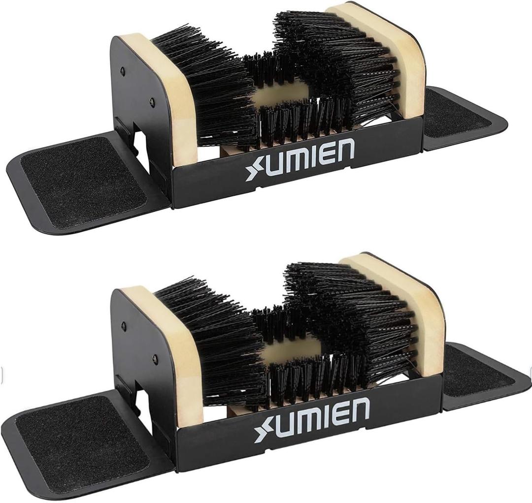 Umien 2 Pack Boot Scraper Outdoor Shoe Brush with Flaps - Heavy-Duty Shoe Cleaner and Boot Scrubber for Mud, Dirt, and Snow - Durable Weather-Resistant Outdoor Shoe Cleaning Tool