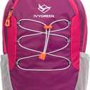 IVYGREEN Little Kids Hiking Backpack for Boys or Girls, Small Daypack for Camping or Travel (Purple, Medium)