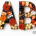 Large Baby Charcuterie Board Letters with Food Tongs for Baby Shower Decorations Gender Reveal Decorations Fillable Letters Girl Baby Shower and Boy Baby Shower Decorations