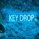 KEY DROP Neon Sign Key Drop Led Light Sign Business Sign shop decor (12 x 3.5'')