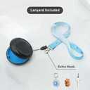 Retainer Holder with Mirror & Lanyard, Compact Night Guard Case with Vent Holes, Partial Denture Container for Purse, Portable Aligner Box Compatible with Invisalign (Purple)