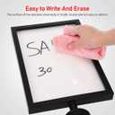 DOITOOL Stanchion Sign Holder Double-Sided Portrait Frame with Retractable Belt Isolation Column Card Insert for Queue Management 17.32X8.66X2.55 Inch (Black)