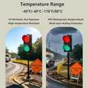 200mm(8inch) LED Traffic Light, Button Control Red Green Stop Go Light