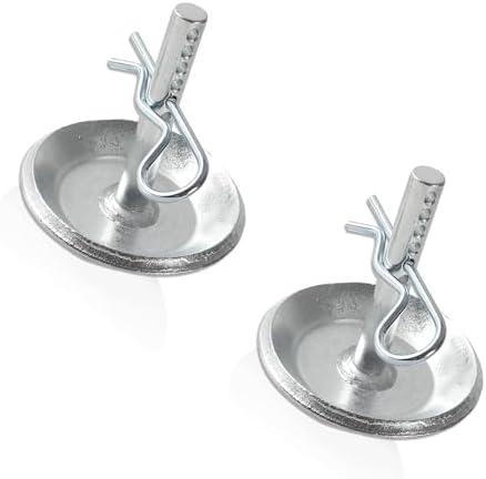 Adozsb Replacement Snow Plow Skid Shoes - Replaces Part ATV UTV Polaris K-Plow Nos 2205071 and 2208864 - Hardened Steel Snow Plow Non-Slip Base - with Quick-Release Cotter Pins (2-Pack) ﻿