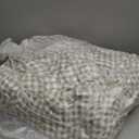 NSNLGSGC Queen Comforter Set, Tan Gingham Bedding Comforter Sets, Brown Grid Bed Comforter 3 Pieces (1 Comforter, 2 Pillowcases)